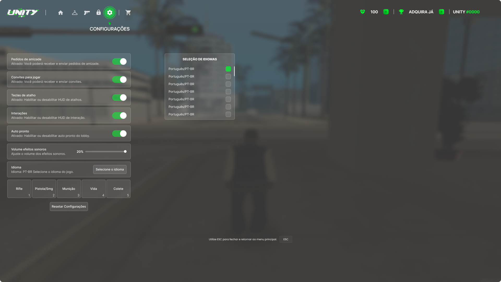 Preview da versao oficial do UNITY PVP - Gameplay